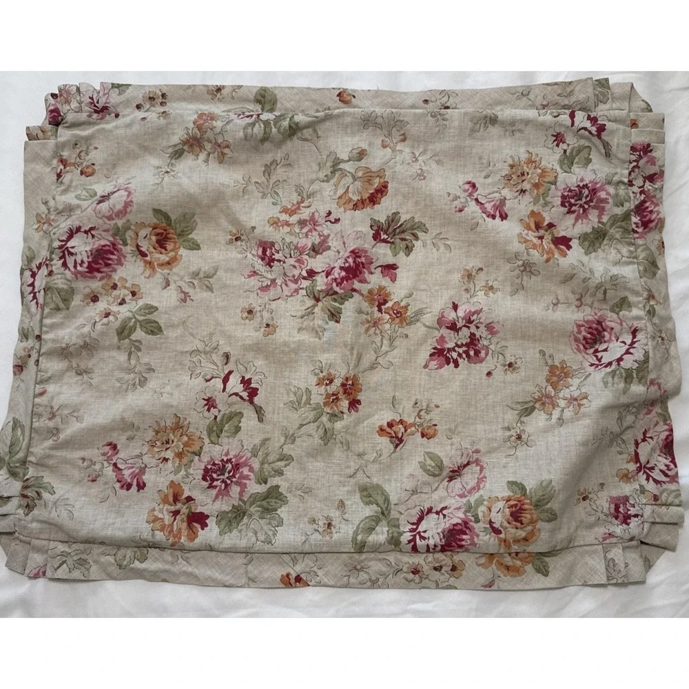 Pillow Shams 2 Nautica Savannah Shabby Cottage Farmhouse French Country Floral